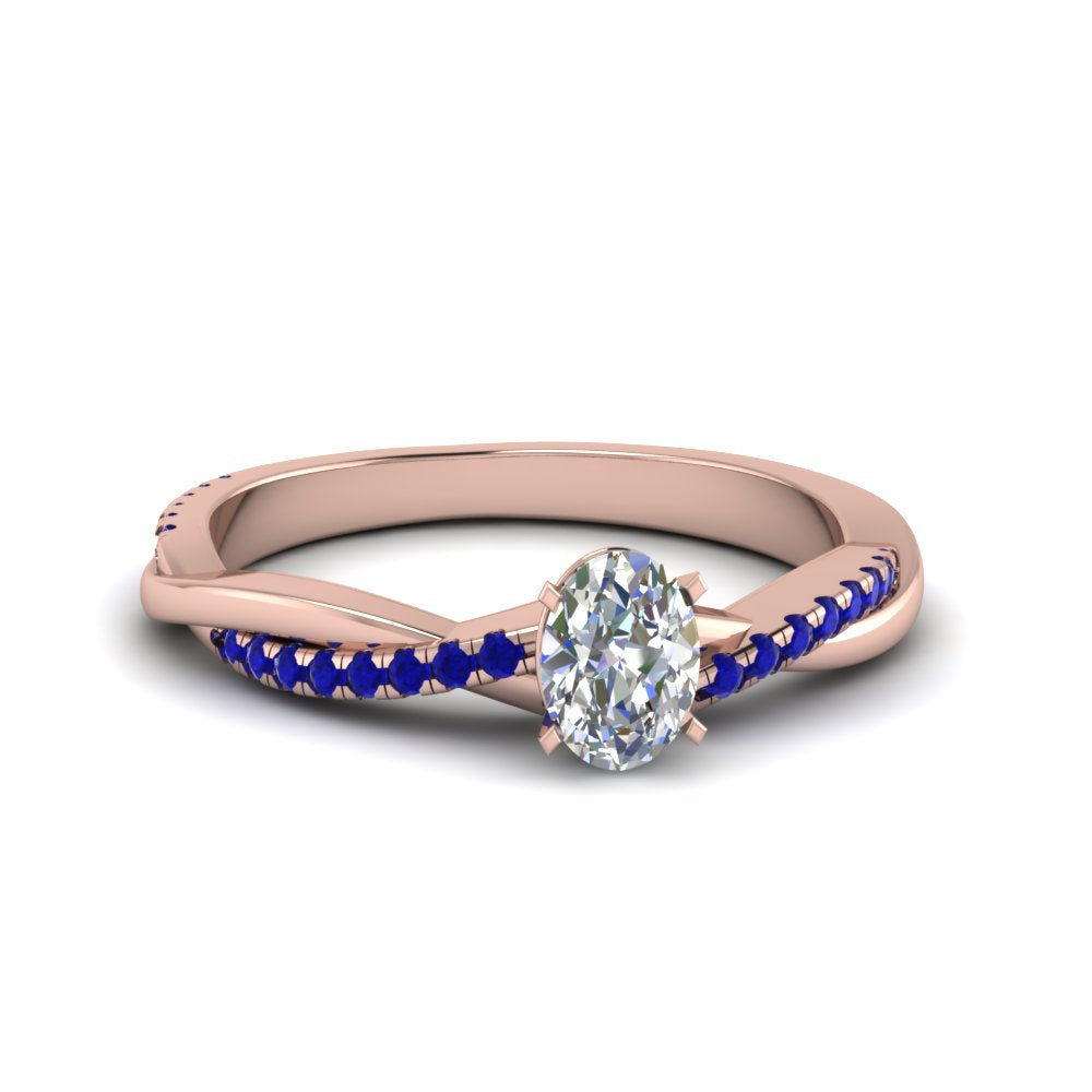 oval-shaped-infinity-twist-diamond-engagement-ring-with-blue-sapphire-in-14K-rose-gold-FD8253OVRGSABL-NL-RG