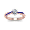 Load image into Gallery viewer, oval-shaped-infinity-twist-diamond-engagement-ring-with-blue-sapphire-in-14K-rose-gold-FD8253OVRGSABL-NL-RG