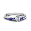 Load image into Gallery viewer, oval-shaped-infinity-twist-diamond-engagement-ring-with-blue-sapphire-in-14K-white-gold-FD8253OVRGSABL-NL-WG