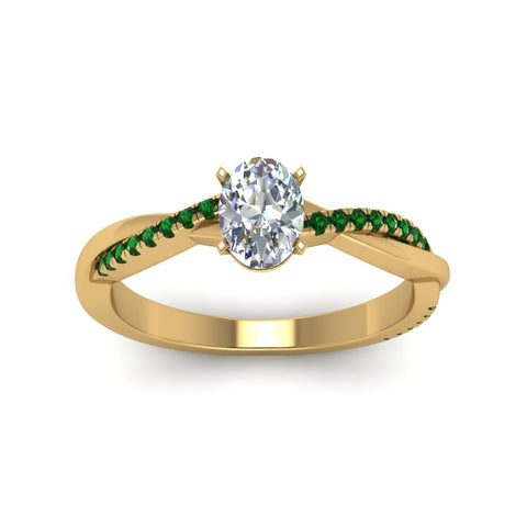 oval-shaped-infinity-twist-diamond-engagement-ring-with-emerald-in-14K-yellow-gold-FD8253OVRGEMGR-NL-YG