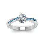 Load image into Gallery viewer, oval-shaped-infinity-twist-diamond-engagement-ring-with-ice-blue-topaz-in-14K-white-gold-FD8253OVRGICBLTO-NL-WG
