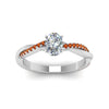 Load image into Gallery viewer, oval-shaped-infinity-twist-diamond-engagement-ring-with-orange-sapphire-in-14K-white-gold-FD8253OVRGSAOR-NL-WG