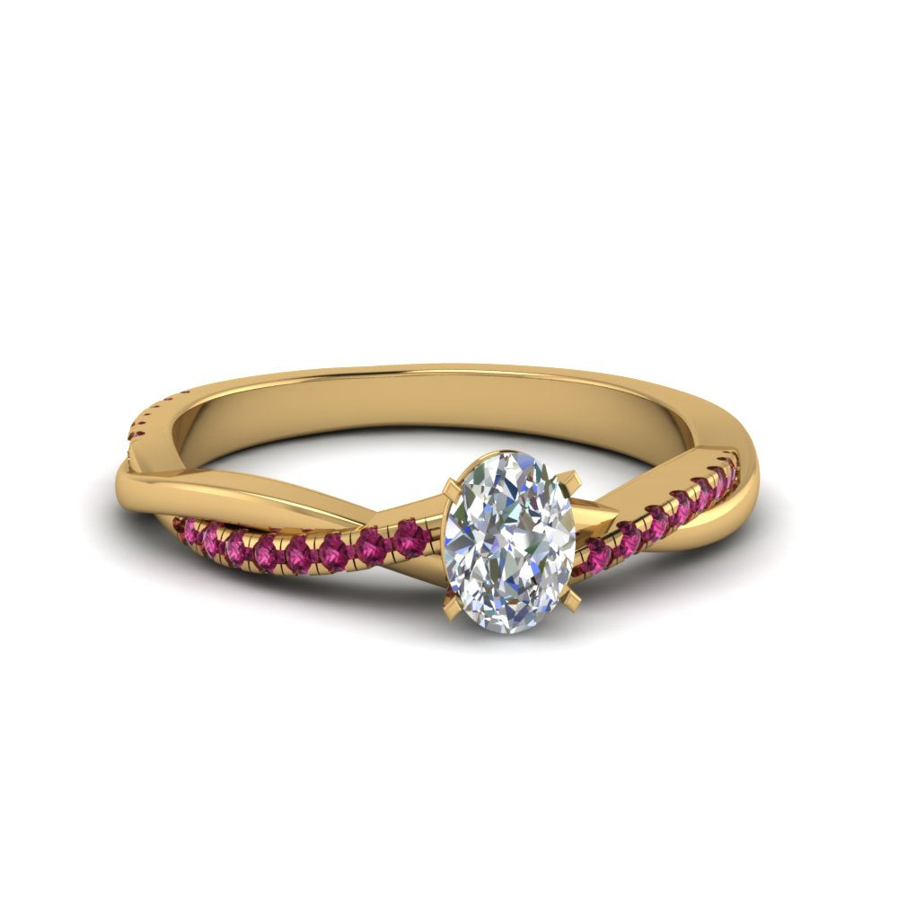 oval-shaped-infinity-twist-diamond-engagement-ring-with-pink-sapphire-in-14K-yellow-gold-FD8253OVRGSADRPI-NL-YG