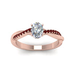 Load image into Gallery viewer, oval-shaped-infinity-twist-diamond-engagement-ring-with-ruby-in-14K-rose-gold-FD8253OVRGRUDR-NL-RG
