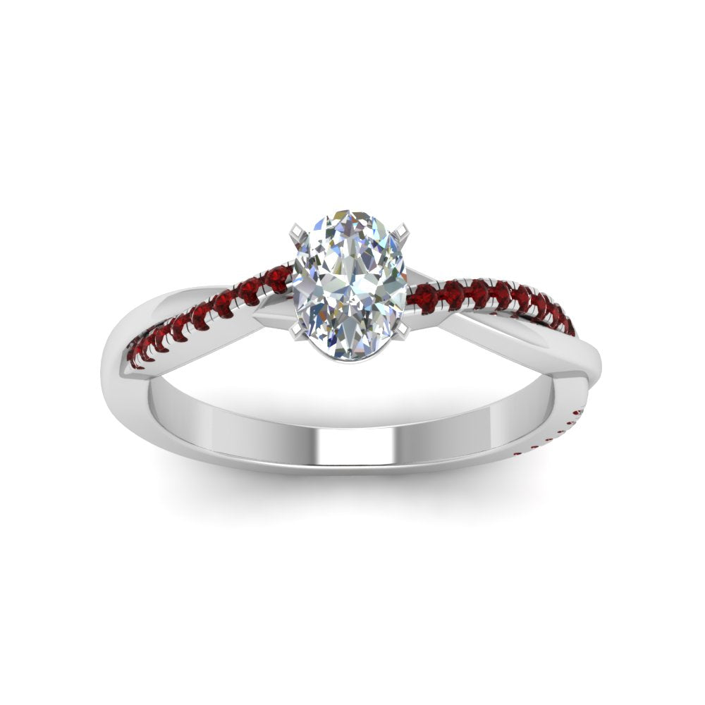 oval-shaped-infinity-twist-diamond-engagement-ring-with-ruby-in-14K-white-gold-FD8253OVRGRUDR-NL-WG