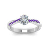 Load image into Gallery viewer, oval-shaped-infinity-twist-diamond-engagement-ring-with-violac-topaz-in-14K-white-gold-FD8253OVRGVITO-NL-WG