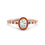Load image into Gallery viewer, oval-shaped-orange-sapphire-halo-petite-engagement-ring-in-rose-gold-FD8523OVRGSAORANGLE3-NL-RG