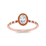 Load image into Gallery viewer, oval-shaped-orange-sapphire-halo-petite-engagement-ring-in-rose-gold-FD8523OVRGSAORANGLE3-NL-RG
