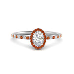 Load image into Gallery viewer, oval-shaped-orange-sapphire-halo-petite-engagement-ring-in-white-gold-FD8523OVRGSAORANGLE3-NL-WG
