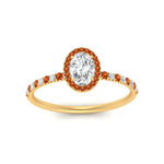 Load image into Gallery viewer, oval-shaped-orange-sapphire-halo-petite-engagement-ring-in-yellow-gold-FD8523OVRGSAORANGLE3-NL-YG
