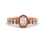 Load image into Gallery viewer, oval-shaped-orange-sapphire-halo-wedding-ring-set-in-rose-gold-FD8523OVGSAOR-NL-RG
