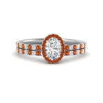 Load image into Gallery viewer, oval-shaped-orange-sapphire-halo-wedding-ring-set-in-white-gold-FD8523OVGSAOR-NL-WG
