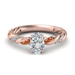 Load image into Gallery viewer, oval-shaped-orange-sapphire-twisted-vine-engagement-ring-in-rose-gold-FD9127OVRGSAOR-NL-RG
