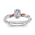 Thumbnail 12 - oval-shaped-orange-sapphire-twisted-vine-engagement-ring-in-white-gold-FD9127OVRGSAORANGLE5-NL-WG