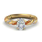 Load image into Gallery viewer, oval-shaped-orange-sapphire-twisted-vine-engagement-ring-in-yellow-gold-FD9127OVRGSAOR-NL-YG
