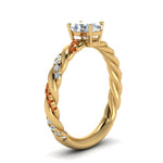 Load image into Gallery viewer, oval-shaped-orange-sapphire-twisted-vine-engagement-ring-in-yellow-gold-FD9127OVRGSAORANGLE2-NL-YG

