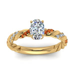 Load image into Gallery viewer, oval-shaped-orange-sapphire-twisted-vine-engagement-ring-in-yellow-gold-FD9127OVRGSAORANGLE5-NL-YG
