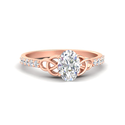 Oval Shaped Petite Celtic diamond Ring