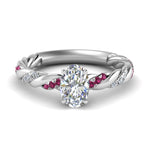 Load image into Gallery viewer, oval-shaped-pink-sapphire-twisted-vine-engagement-ring-in-white-gold-FD9127OVRGSADRPI-NL-WG
