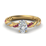 Load image into Gallery viewer, oval-shaped-pink-sapphire-twisted-vine-engagement-ring-in-yellow-gold-FD9127OVRGSADRPI-NL-YG
