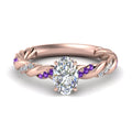 Thumbnail 53 - oval-shaped-purple-topaz-twisted-vine-engagement-ring-in-rose-gold-FD9127OVRGVITO-NL-RG