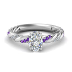 Load image into Gallery viewer, oval-shaped-purple-topaz-twisted-vine-engagement-ring-in-white-gold-FD9127OVRGVITO-NL-WG
