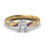 Load image into Gallery viewer, oval-shaped-purple-topaz-twisted-vine-engagement-ring-in-yellow-gold-FD9127OVRGVITO-NL-YG
