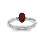 Load image into Gallery viewer, oval-shaped-ruby-engagement-ring-in-white-gold-FD8253OVRGRUDR-NL-WG-GS.jpg

