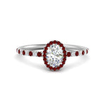 Load image into Gallery viewer, oval-shaped-ruby-halo-petite-engagement-ring-in-white-gold-FD8523OVRGRUDRANGLE3-NL-WG
