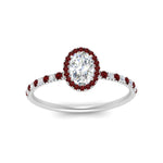 Load image into Gallery viewer, oval-shaped-ruby-halo-petite-engagement-ring-in-white-gold-FD8523OVRGRUDRANGLE3-NL-WG