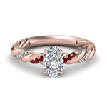Load image into Gallery viewer, oval-shaped-ruby-twisted-vine-engagement-ring-in-rose-gold-FD9127OVRGRUDR-NL-RG

