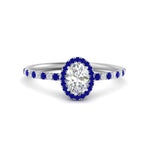 Load image into Gallery viewer, oval-shaped-sapphire-halo-petite-engagement-ring-in-white-gold-FD8523OVRGSABLANGLE3-NL-WG
