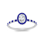 Load image into Gallery viewer, oval-shaped-sapphire-halo-petite-engagement-ring-in-white-gold-FD8523OVRGSABLANGLE3-NL-WG
