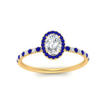 Load image into Gallery viewer, oval-shaped-sapphire-halo-petite-engagement-ring-in-yellow-gold-FD8523OVRGSABLANGLE3-NL-YG
