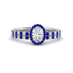 Load image into Gallery viewer, oval-shaped-sapphire-halo-wedding-ring-set-in-white-gold-FD8523OVGSABL-NL-WG
