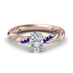 Load image into Gallery viewer, oval-shaped-sapphire-twisted-vine-engagement-ring-in-rose-gold-FD9127OVRGSABL-NL-RG
