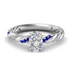 Load image into Gallery viewer, oval-shaped-sapphire-twisted-vine-engagement-ring-in-white-gold-FD9127OVRGSABL-NL-WG
