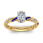 Load image into Gallery viewer, oval-shaped-sapphire-twisted-vine-engagement-ring-in-yellow-gold-FD9127OVRGSABLANGLE5-NL-YG
