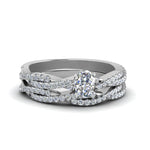 Load image into Gallery viewer, oval-shaped-simple-diamond-twisted-vine-bridal-ring-sets-in-14K-white-gold-FD8233OV-NL-WG
