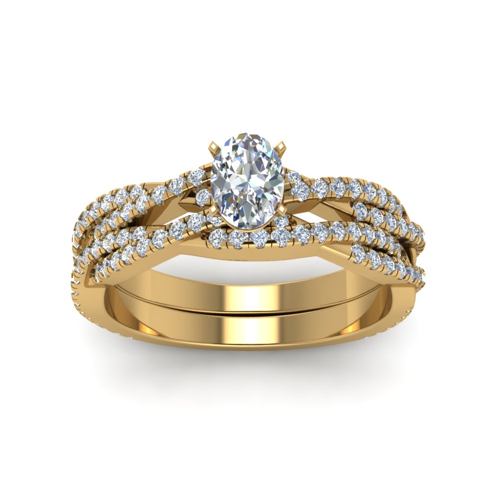 oval-shaped-simple-diamond-twisted-vine-bridal-ring-sets-in-14K-yellow-gold-FD8233OV-NL-YG