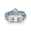 Load image into Gallery viewer, oval-shaped-simple-diamond-twisted-vine-bridal-ring-sets-with-ice-blue-topaz-in-14K-white-gold-FD8233OVGICBLTO-NL-WG