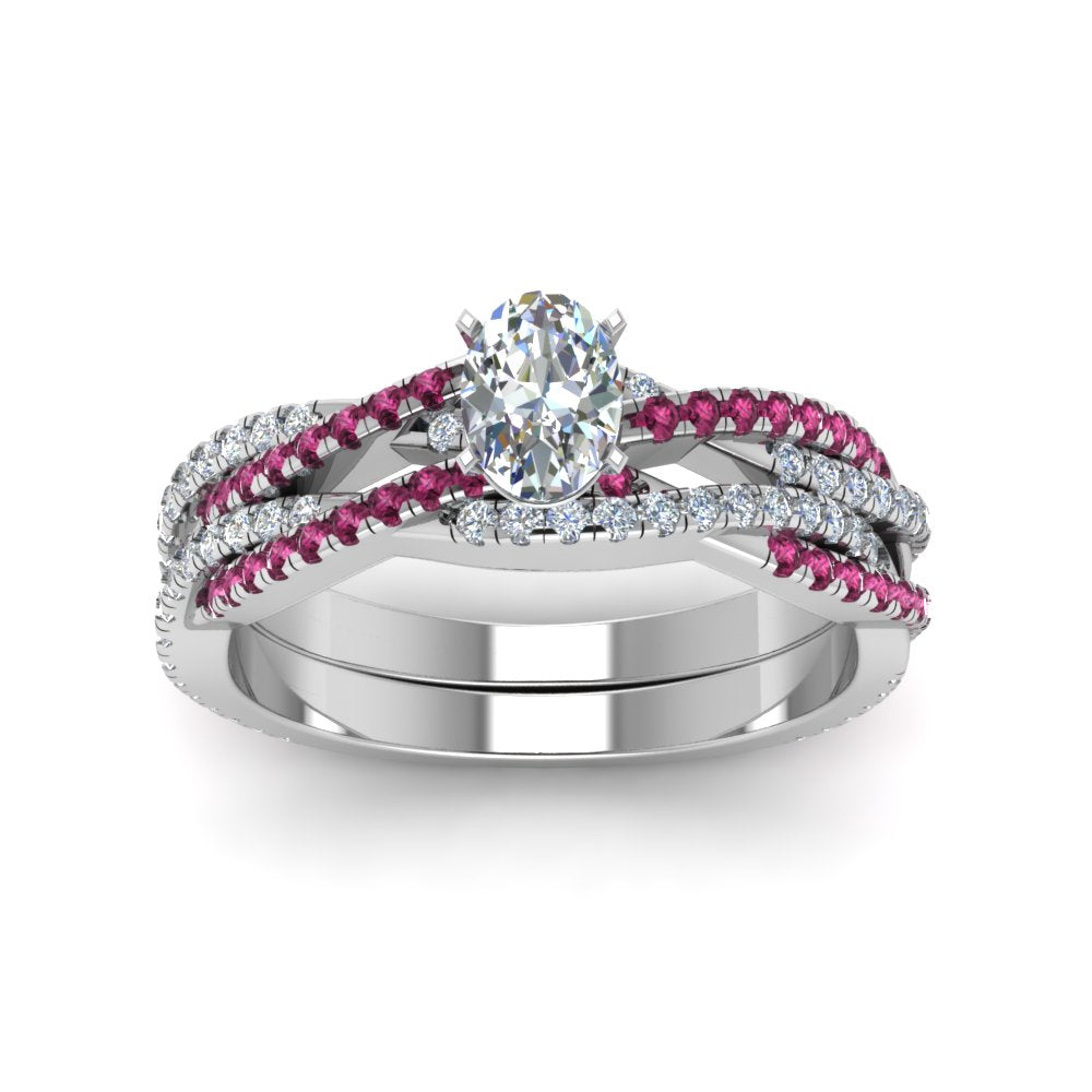 oval-shaped-simple-diamond-twisted-vine-bridal-ring-sets-with-pink-sapphire-in-950-Platinum-FD8233OVGSADRPI-NL-WG