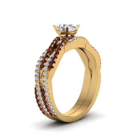 oval-shaped-simple-diamond-twisted-vine-bridal-ring-sets-with-ruby-in-14K-yellow-gold-FD8233OVGRUDR-NL-YG