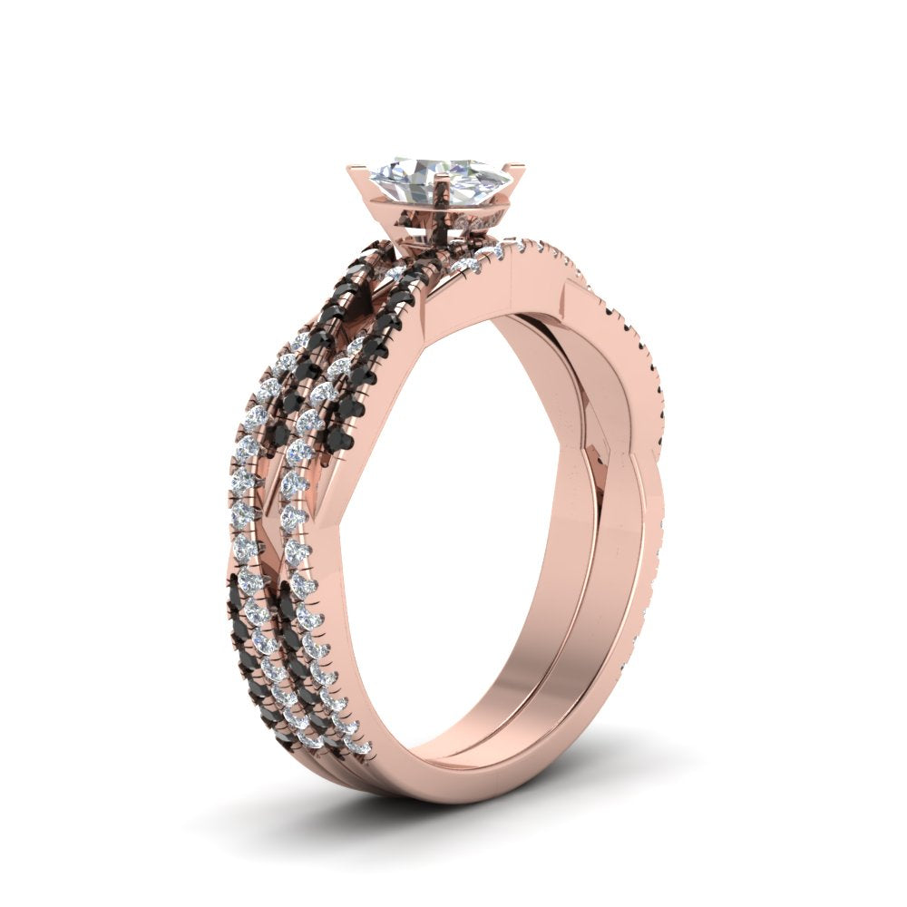 oval-shaped-simple-twisted-vine-bridal-ring-sets-with-black-diamond-in-14K-rose-gold-FD8233OVGBLACK-NL-RG