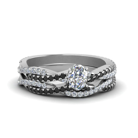 oval-shaped-simple-twisted-vine-bridal-ring-sets-with-black-diamond-in-14K-white-gold-FD8233OVGBLACK-NL-WG