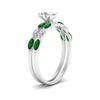 Load image into Gallery viewer, oval-shaped-single-prong-marquise-emerald-engagement-ring-and-band-in-FD9939OVGEMGR-NL-WG