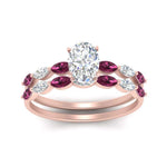 Load image into Gallery viewer, oval-shaped-single-prong-marquise-pink-sapphire-engagement-ring-and-band-in-FD9939OVGSADRPI-NL-RG
