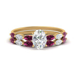 Load image into Gallery viewer, oval-shaped-single-prong-marquise-pink-sapphire-engagement-ring-and-band-in-FD9939OVGSADRPI-NL-YG

