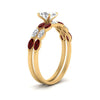 Load image into Gallery viewer, oval-shaped-single-prong-marquise-ruby-engagement-ring-and-band-in-FD9939OVGRUDR-NL-YG