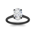 Load image into Gallery viewer, oval-shaped-stunning-solitaire-diamond-ring-in-black-gold-FD11296OVRANGLE5-NL-BG